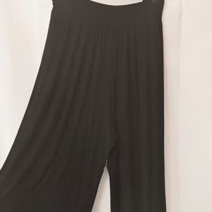 Cacique Black Pleated Wide-leg Sleep Pant Sz26